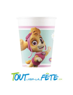 Lot de 8 gobelets Pat patrouille Skye sous licence officielle 2