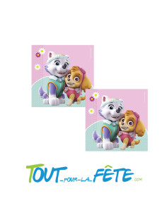 Lot de 20 serviettes en papier Pat patrouille Skye sous licence officielle 2