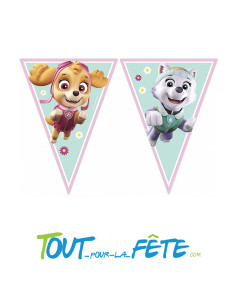 1 guirlande de fanions Pat patrouille Skye sous licence officielle 2.30m