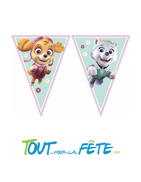 1 guirlande de fanions Pat patrouille Skye sous licence officielle 2.30m