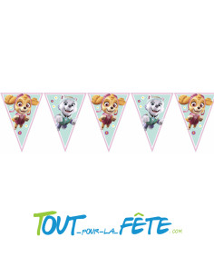 1 guirlande de fanions Pat patrouille Skye sous licence officielle 2.30m 2