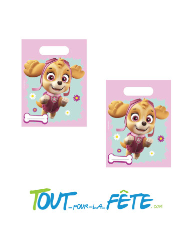 Lot de 6 sachets bonbons Pat patrouille Skye sous licence officielle