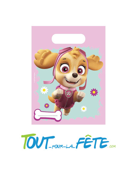 Lot de 6 sachets bonbons Pat patrouille Skye sous licence officielle