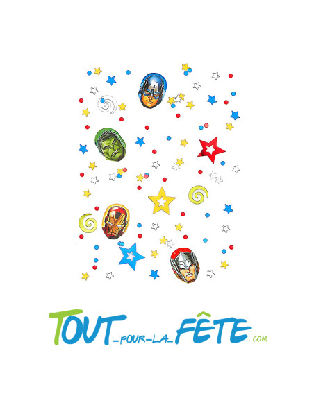 Lot de 34g de confettis Avengers© en plastique multicolore