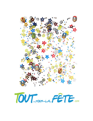 Lot de 34g de confettis Avengers© en plastique multicolore