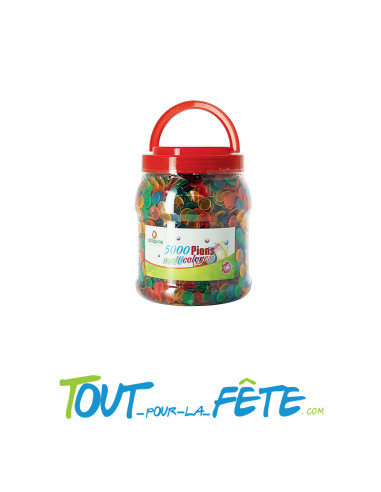 Lot de 5000 pions de loto transparents multicolores