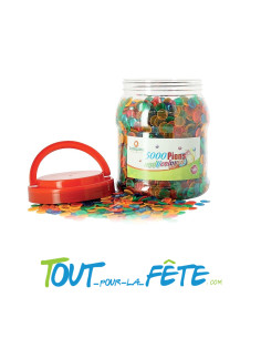 Lot de 5000 pions de loto transparents multicolores 2