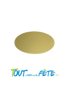 Support à gâteau de forme ronde or 28 cm