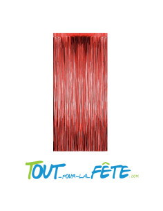 Rideau à franges métallique rouge 200 x 100 cm décoration, photo, Saint Valentin