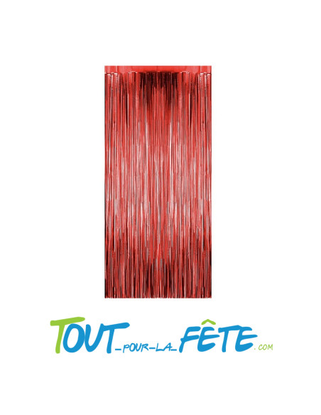 Rideau à franges métallique rouge 200 x 100 cm décoration, photo, Saint Valentin
