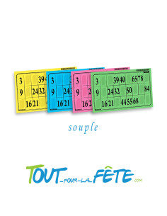 Lot de 10 grilles de loto dimension 14.6cm x 9.6cm carton souple 2