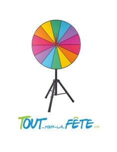 Jeux de la roue de la fortune sur trépied avec marqueur et brosse 202x80 cm
