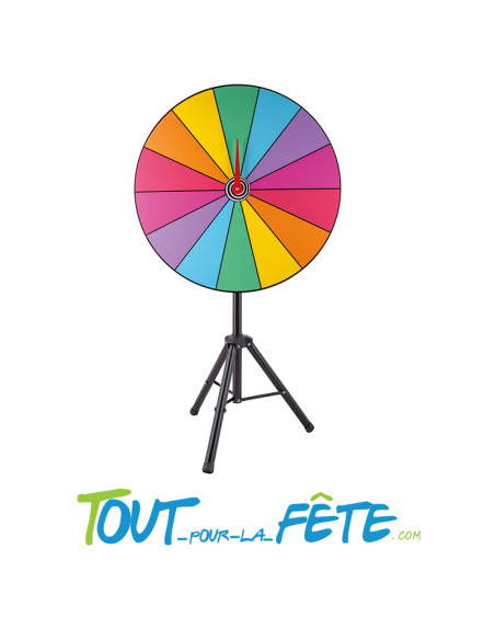 Jeux de la roue de la fortune sur trépied avec marqueur et brosse 202x80 cm