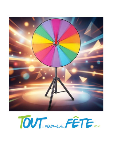 Jeux de la roue de la fortune sur trépied avec marqueur et brosse 202x80 cm