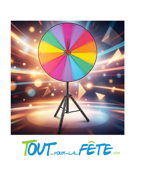 Jeux de la roue de la fortune sur trépied avec marqueur et brosse 202x80 cm