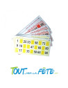 Lot de 48 grilles de loto dimension 14.6cm x 9.6cm carton souple