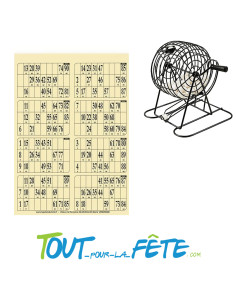 Planche de 8 grilles de loto jaune 29cm x 27cm en papier 2