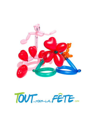 50 ballons a modeler multicolore taille 260 marque Balloonia
