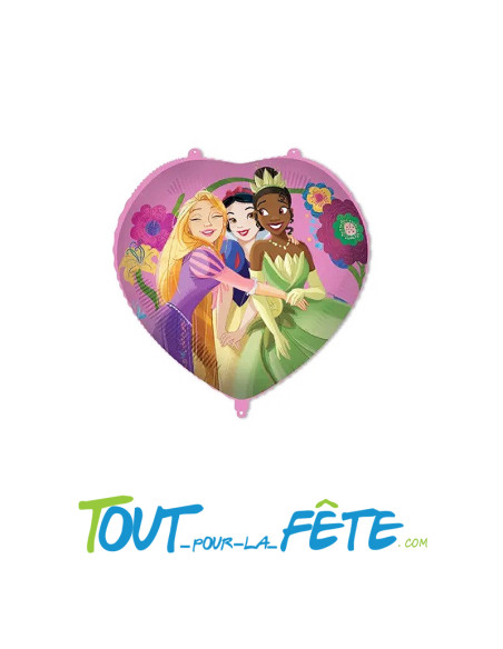Ballon aluminium coeur 46cm princesse Disney air ou hélium