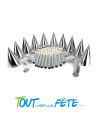 Boite cotillons 10 personnes argent (sarbacane, chapeau, sans-gène, serpentin, boules, ballon)