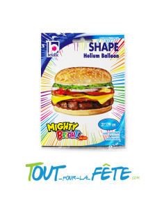 Ballon aluminium burger 66 cm thème party food 2