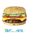 Ballon aluminium burger 66 cm thème party food