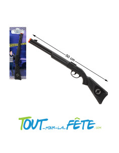Fusil de chasse noir en plastique 56.5x18 cm pour policier ou chasseurs 2