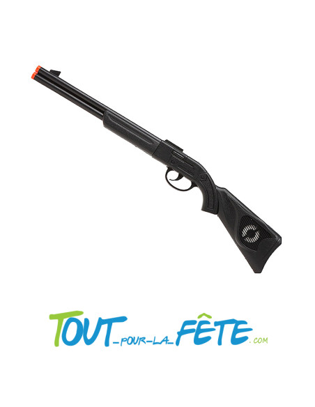 Fusil de chasse noir en plastique 56.5x18 cm pour policier ou chasseurs