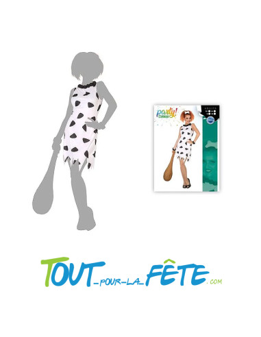 Déguisement de Femme des Cavernes noir et blanc Adulte
