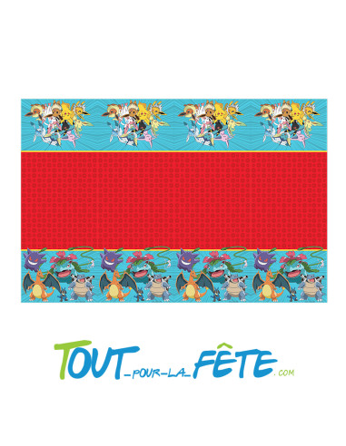 Nappe Pokémon© en plastique 1.80 mètre x 1.2 mètre sous licence officielle
