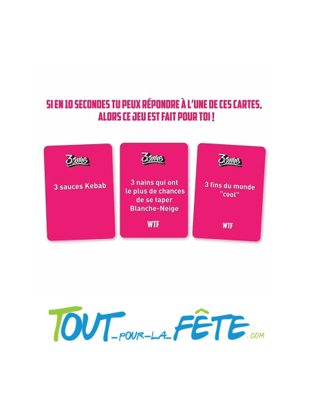 Jeu de société entre potes pour l'apero 3some ( 340 cartes questions tordues - 60 cartes bonus )