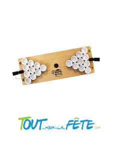 Jeu a boire small pong en bois avec 22 gobelets shooters par original cup 2