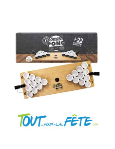 Jeu a boire small pong en bois avec 22 gobelets shooters par original cup