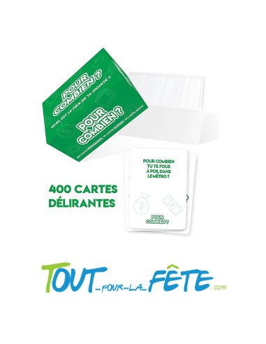 Jeu de société Pour combien " quel est le prix de ta dignité " ( jeu de 400 cartes )