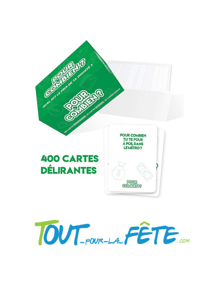 Jeu de société Pour combien " quel est le prix de ta dignité " ( jeu de 400 cartes )