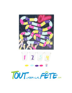 Jeu de l'oie à boire ( 1 plateau de jeu - 1 dé - 4 verres - 4 pions ) 2