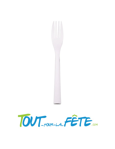 Lot de 10 fourchettes blanches incassables en polypro ultra résistantes