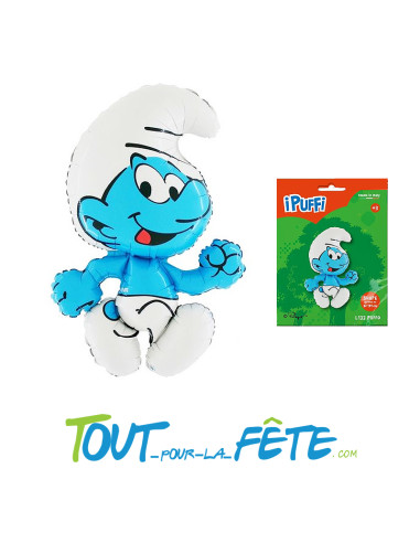 Ballon en aluminium schtroumpfs 102 cm