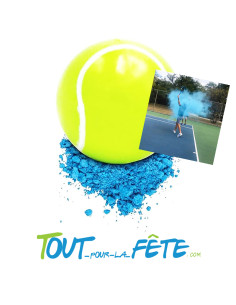 Balle de tennis pour reveal gender de couleur bleu taille 7cm 2