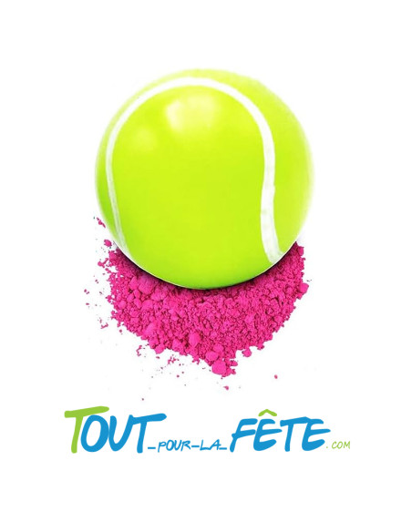Balle de tennis pour reveal gender de couleur rose taille 7cm