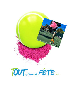 Balle de tennis pour reveal gender de couleur rose taille 7cm 2
