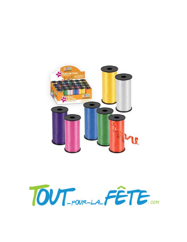 Bolduc / ruban a friser 73 cm 7 coloris assortis