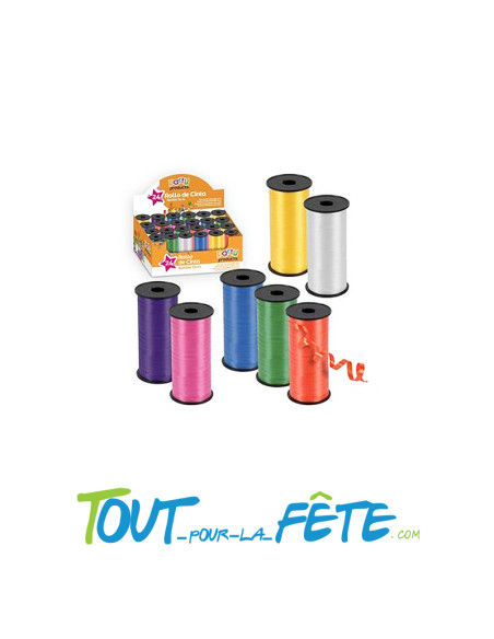 Bolduc / ruban a friser 73 cm 7 coloris assortis