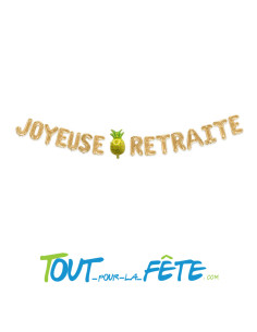 Kit ballons aluminium " bonne retraite " 13 pièces or 41cm
