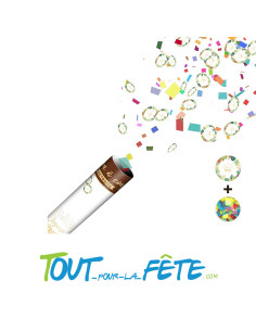 Canon a confettis 40cm "Joyeuse retraite" confettis multicolores
