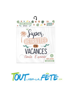 T-shirt "super retraitée en vacances" pour femme taille S ( cadeau retraite ) 2