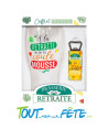Coffret verre a bière "a la retraite on se la colle mousse" ( verre + décapsuleur )