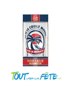 Coffret verre a bière "on se la colle mousse ! Vive la retraite"