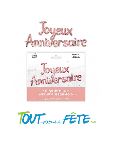 Guirlande ballon métallique Joyeux anniversaire...