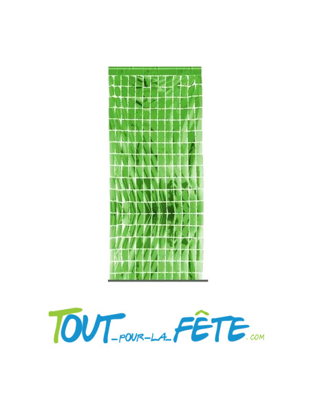 Rideau scintillant foil square vert 100cm x 200cm déco mur, photobooth